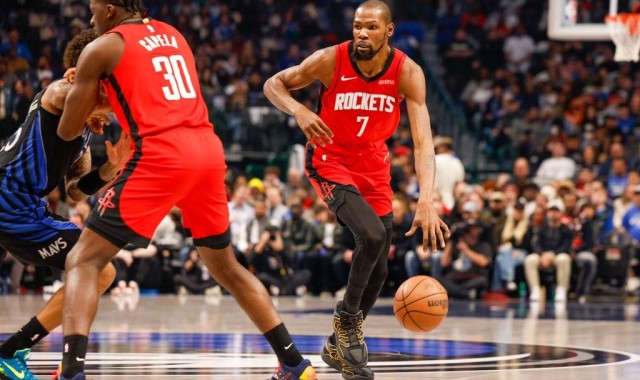 杜兰特27分浓眉29+8 弗拉格19分独行侠胜火箭