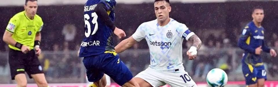 意甲神剧情！国米2-1险胜鱼腩，劳塔罗屡失良机＋比塞克逃红＋补时乌龙绝杀