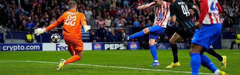 马竞4-1布鲁日 索尔洛特上演帽子戏法